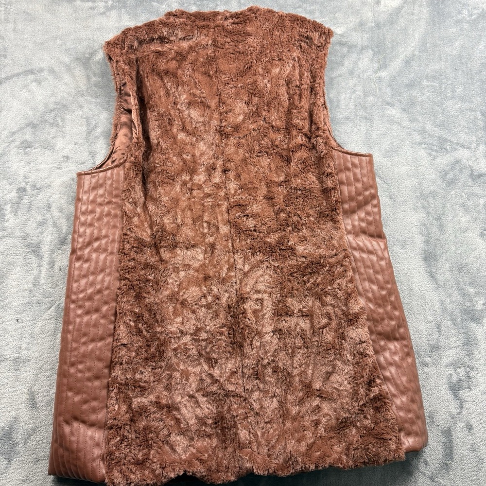 MARC NEW YORK /ANDREW MARC, VEST, FAUX FUR RUST BROWN WOMENS Size XL - Picture 5 of 5